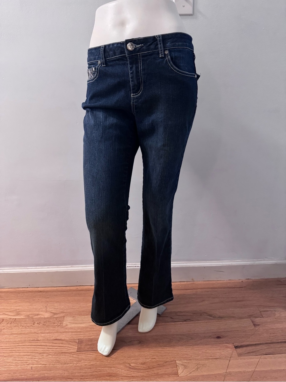 one 5 one Women's Dark Blue Boot Cut Jeans